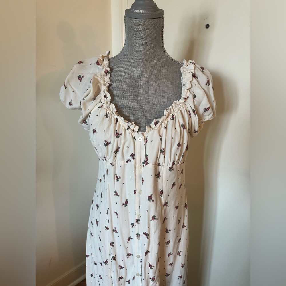 H&M peasant White Dress size L NWT - Picture 2 of 9